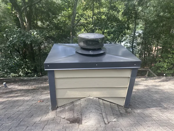 Same Marietta chase after cover replacement and repair of water-damaged trim